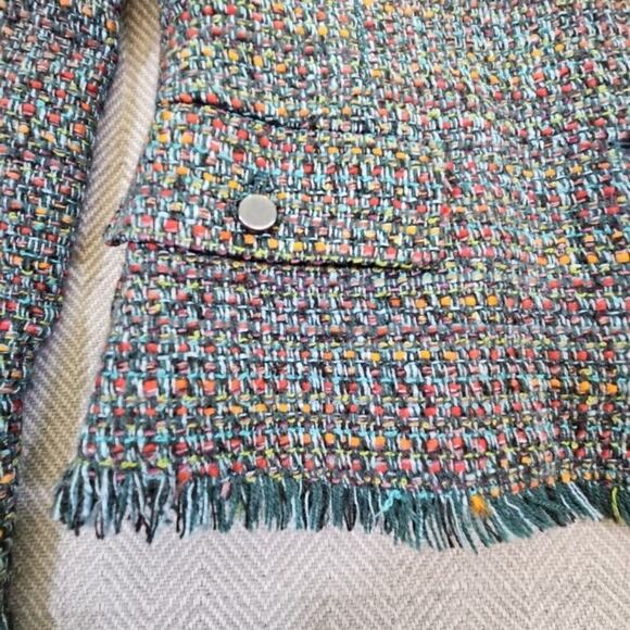 Rafaella Women's Size 8 Wool Blend Long Sleeve 3 Buttons Up Blazer Jacket Chunky - Picture 4 of 16